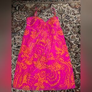 Lilly Pulitzer Charlotte Silk dress. Womens Med